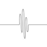 hjärta kardiogram kontinuerlig ett linje teckning minimalism design isolerat på vit. illustration eps 10 vektor