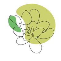 Blätter Symbol Linie Kunst. minimal Flora Design mit abstrakt gestalten Hintergrund zum Abdeckung, Drucke, Stoff und Hintergrund. Illustration vektor