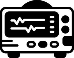 solide schwarz Symbol zum Monitor vektor