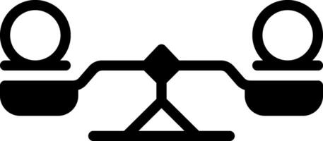 solide schwarz Symbol zum Balance vektor