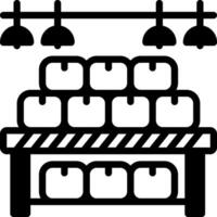 solide schwarz Symbol zum Lager Verfügbarkeit vektor