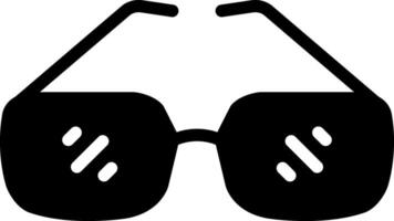 fast svart ikon för glasögon spec vektor