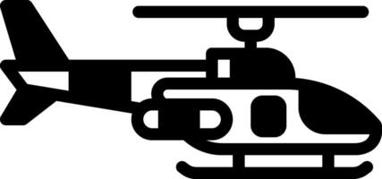 solide schwarz Symbol zum Hubschrauber vektor