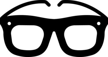 fast svart ikon för glasögon spec vektor