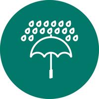 Regenschirm und Regen Vektor Icon