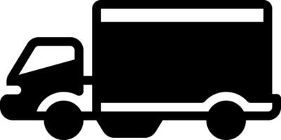 solide schwarz Symbol zum LKW vektor