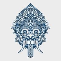 traditionell bali Maske Illustration vektor