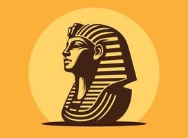 gammal porträtt av giza egypten faraonisk gammal historisk staty abstrakt illustration logotyp ikon teckning affisch design kreativ aning vektor