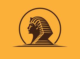 sfinx av giza egypten faraonisk gammal historisk staty abstrakt illustration logotyp ikon teckning vektor
