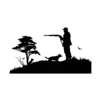 Hirsch Jagd Silhouette. sehr geehrter Jagd Illustration. vektor