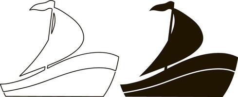 stencil Yacht ClipArt hav ikon vektor