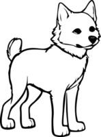 klotter katt och hund ClipArt isolerat. hand dragen konst. skiss djur- vektor