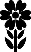 stencil blomma ikon tecknad serie ClipArt vektor