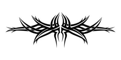 abstrakt stam- tatuering symbol. invecklad svart stam- tatuering design med symmetrisk mönster. vektor