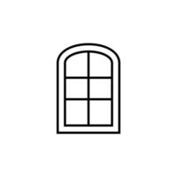 Fenster Linie Symbol. geeignet zum Bücher, Shops, Geschäfte. editierbar Schlaganfall im minimalistisch Gliederung Stil. Symbol zum Design vektor