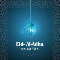 eid al Adha mubarak social media posta skön islamic bakgrund vektor