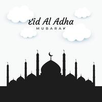 eid al Adha mubarak social media posta skön islamic bakgrund vektor