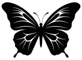 ein Schmetterling Silhouette isoliert auf ein Weiß Hintergrund. vektor