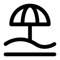 strand paraply ikon för webb, app, infographic vektor
