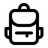 Rucksack Symbol zum Netz, Anwendung, Infografik vektor