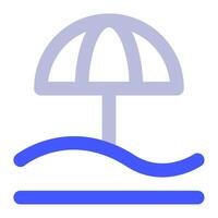 Strand Regenschirm Symbol zum Netz, Anwendung, Infografik vektor