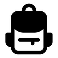 Rucksack Symbol zum Netz, Anwendung, Infografik vektor