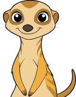 meerkat illustration, detaljerad och dynamisk vilda djur och växter design vektor