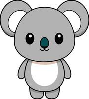 minimalistisk söt koala , charmig illustration vektor