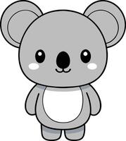 minimalistisk söt koala , charmig illustration vektor