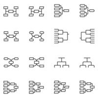 Turnier Halterung Symbol Vorlagen Linie Symbol , Spielstart, Marsch, Wahnsinn vektor