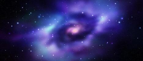 Raum Hintergrund mit realistisch Nebel und leuchtenden Sterne. Magie bunt Galaxis mit Sternenstaub vektor