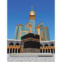 kaaba i masjid al haram i mecka saudi arabien vektor