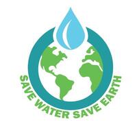 varje släppa räknas spara vatten spara jord spara liv vatten bevarande logotyp bevara i dag frodas i morgon vektor