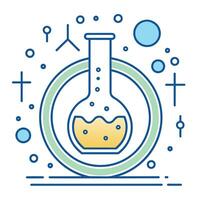 runden Unterseite Flasche Biochemie Chemie und pharm vektor