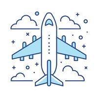 komisk stil aeroplan översikt illustration aeroplan översikt logotyp vektor