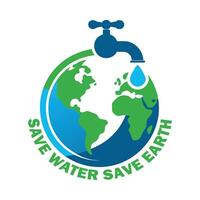 varje släppa räknas spara vatten spara jord spara liv vatten bevarande logotyp bevara i dag frodas i morgon vektor