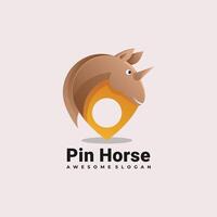 färgrik djur- häst logotyp illustration mall vektor