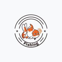 fisk maskot logotyp design illustration vektor