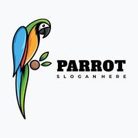 papegoja maskot logotyp design illustration vektor