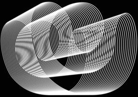 geometrisch Linie Kurve, Linie Mischung wellig Weiß auf ein dunkel Hintergrund zum Poster, Banner, Zeitschrift, Broschüre, Flugblatt. Präsentation Buchseite. vektor