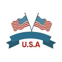 amerikan flagga usa, förenad stater av Amerika, isolerat grafisk vektor