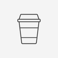 Einweg Kaffee Tasse Symbol. trinken, Cappuccino, Latté, Mokka, Espresso, Koffein Symbol vektor