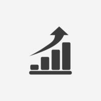 Graf, tillväxt, Diagram, diagram, företag ikon symbol illustration vektor