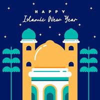 eben islamisch Neu Jahr Hintergrund vektor
