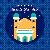 platt islamic ny år bakgrund vektor