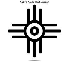 einheimisch amerikanisch Sonne Symbol vektor