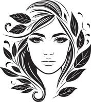 Frauen Schönheit Gesicht Silhouette Illustration vektor