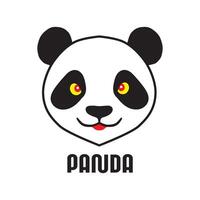 söt panda djur- ansikte vektor
