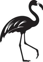 Flamingo Silhouette Illustration Weiß Hintergrund vektor