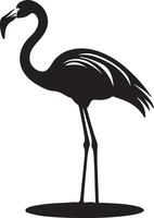 Flamingo Silhouette Illustration Weiß Hintergrund vektor